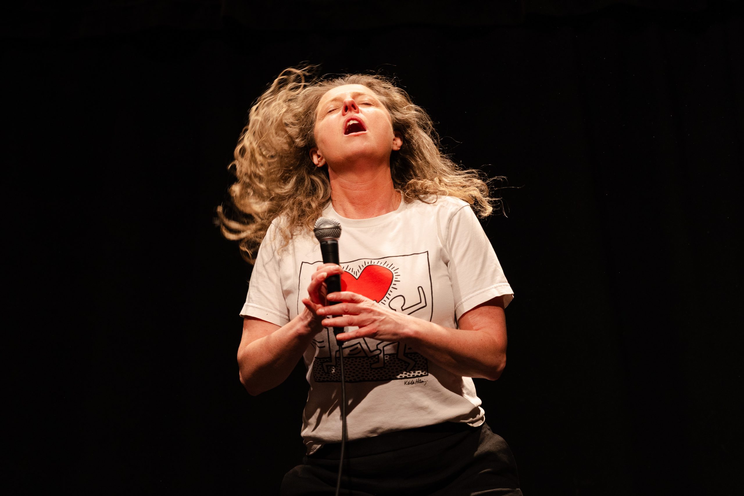 Heidi Lynne Weeks playing Singer Song Writer New Faces Character Showcase for Just for Laughs